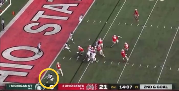 Cavanaugh overhead shot Fleming TD